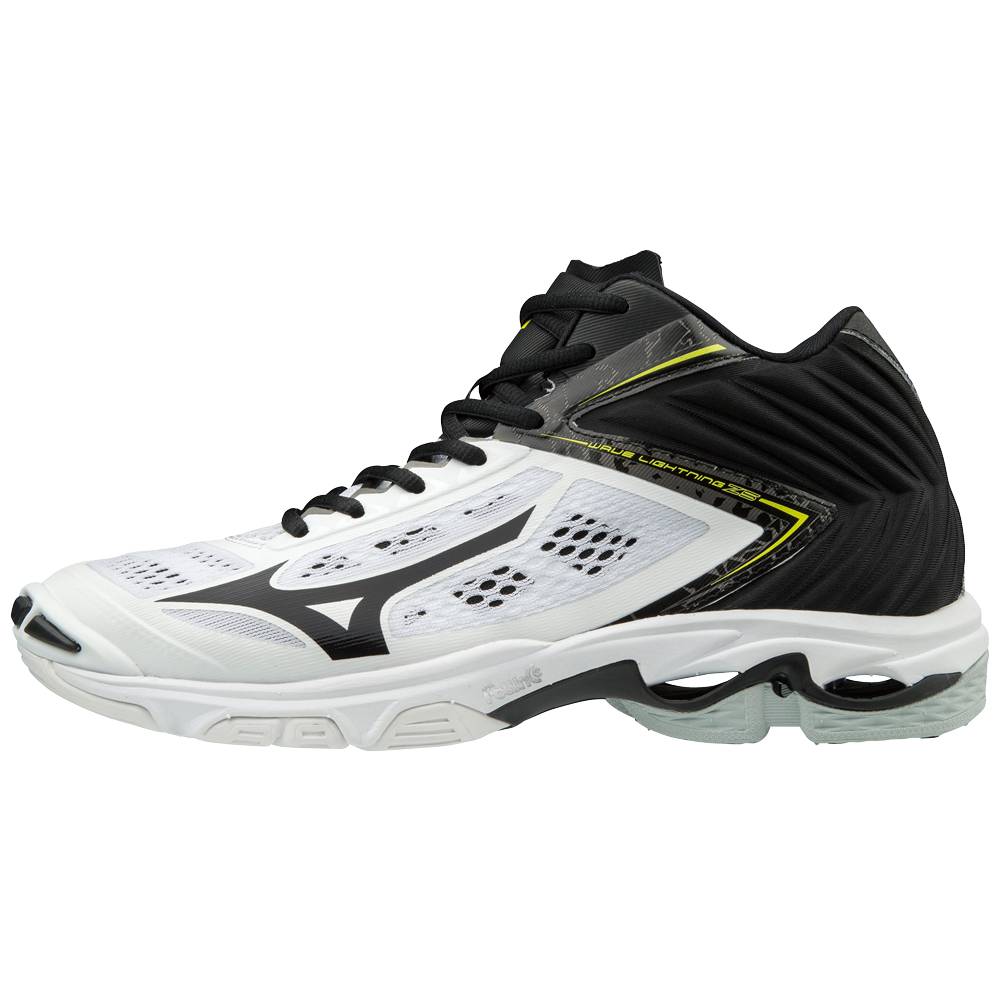 Panske Volejbalove Tenisky Mizuno Wave Lightning Z5 Mid Biele/Čierne Vypredaj DTSI89527